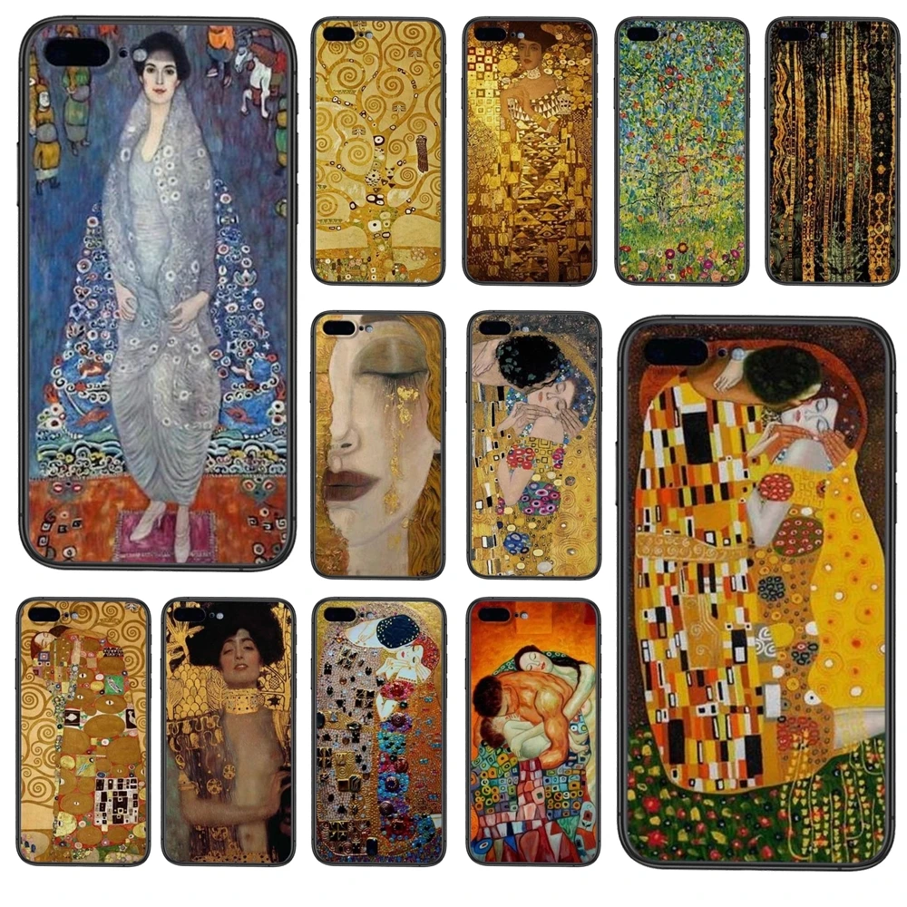 Недорогой черный мягкий чехол Gustav Klimt Kiss 3D для Huawei Nova 8 se pro y5 y9 Mate 20 30 10 40 Lite Pro -