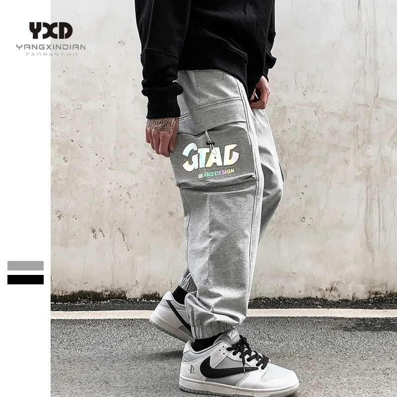 

Men's Sports Pants Man 2021 Streetwear Knitted Track Pants For Men Pocket Casual Cotton Trousers Male Harajuku Jogger Sweatpant
