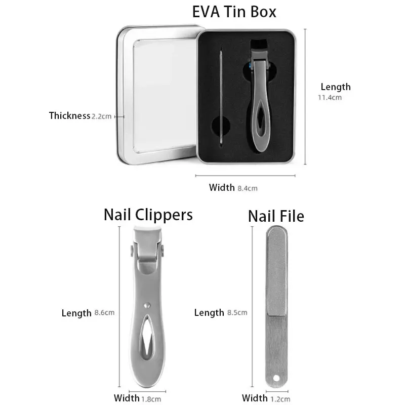 

Stainless Steel Nail Clippers Trimmer Nail Cutter Clippers Manicure Nail Cutter Pedicure Finger Toe Scissors Nail Clipper Set