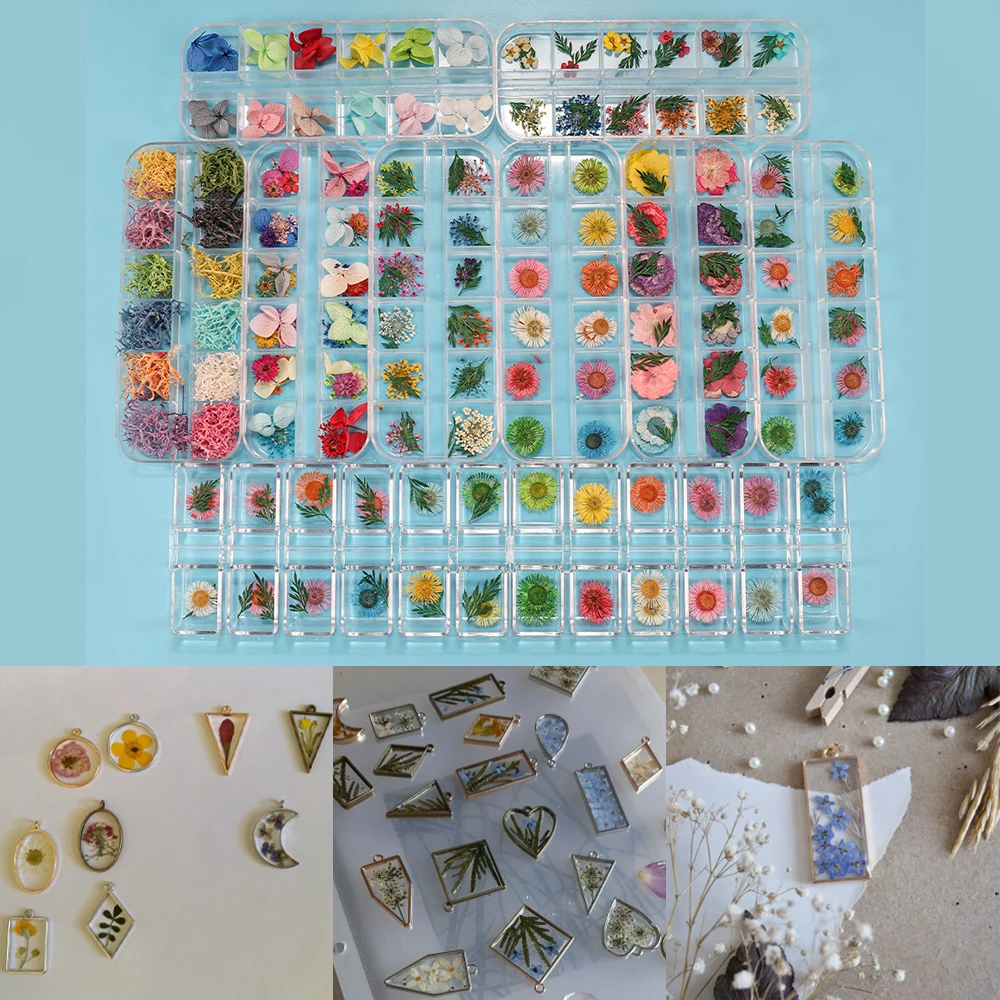 1 коробка сушеные Цветочные сухие растения для эпоксидной УФ смолы кулон