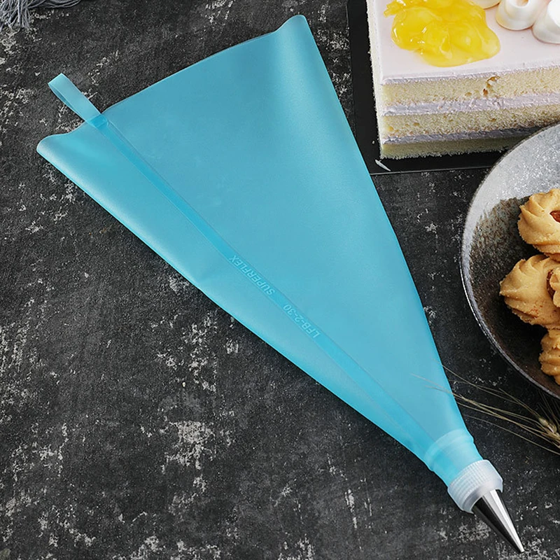 

SKTN1pc Blue Reusable Silicone Pastry Bag Piping Cake Decorating Tools DIY Cupcake New Pastry Bags Kitchen Cakes Pastry Supplies
