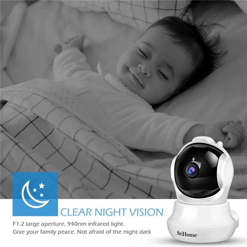 QZT WI FI видеонаблюдения Камера 1080P Беспроводной Видеоняни и радионяни Крытый