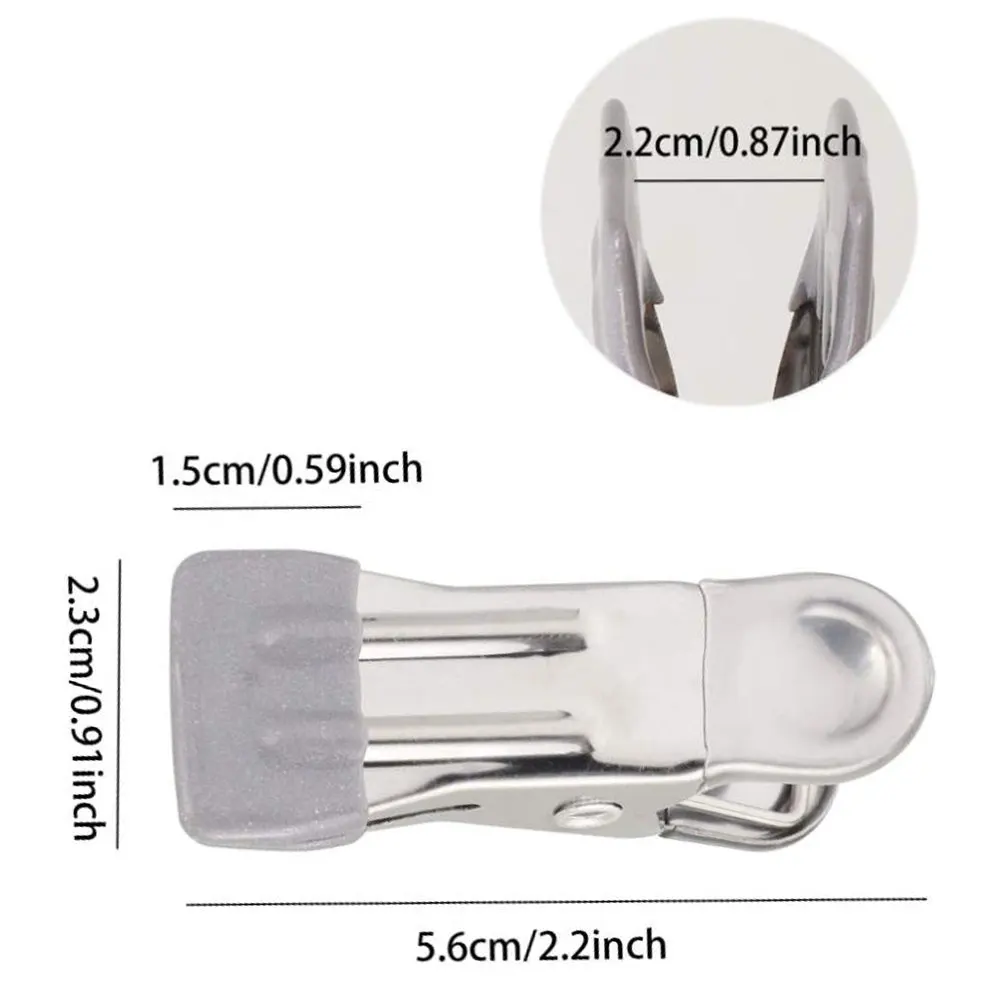 

30PCS Stainless Steel Clothes Pins Non-Slip Laundry Pegs Windproof Paper Files Clamp Household Clothespin Clips For Hangers