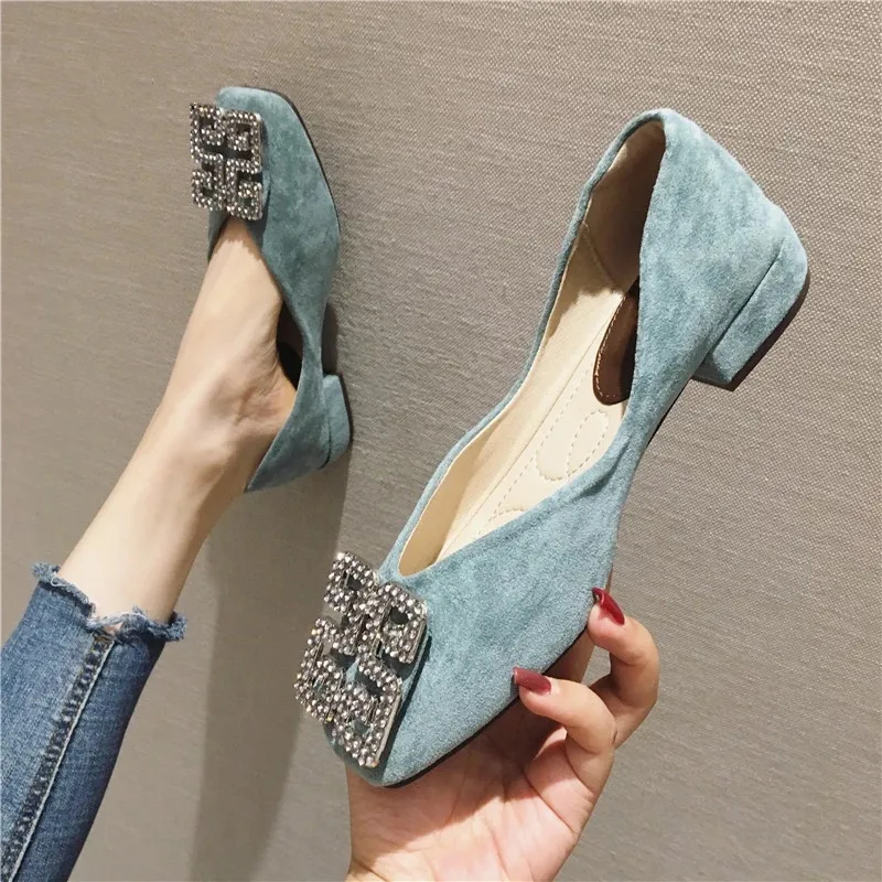 Модные женские туфли на высоком каблуке женская обувь с квадратным носком