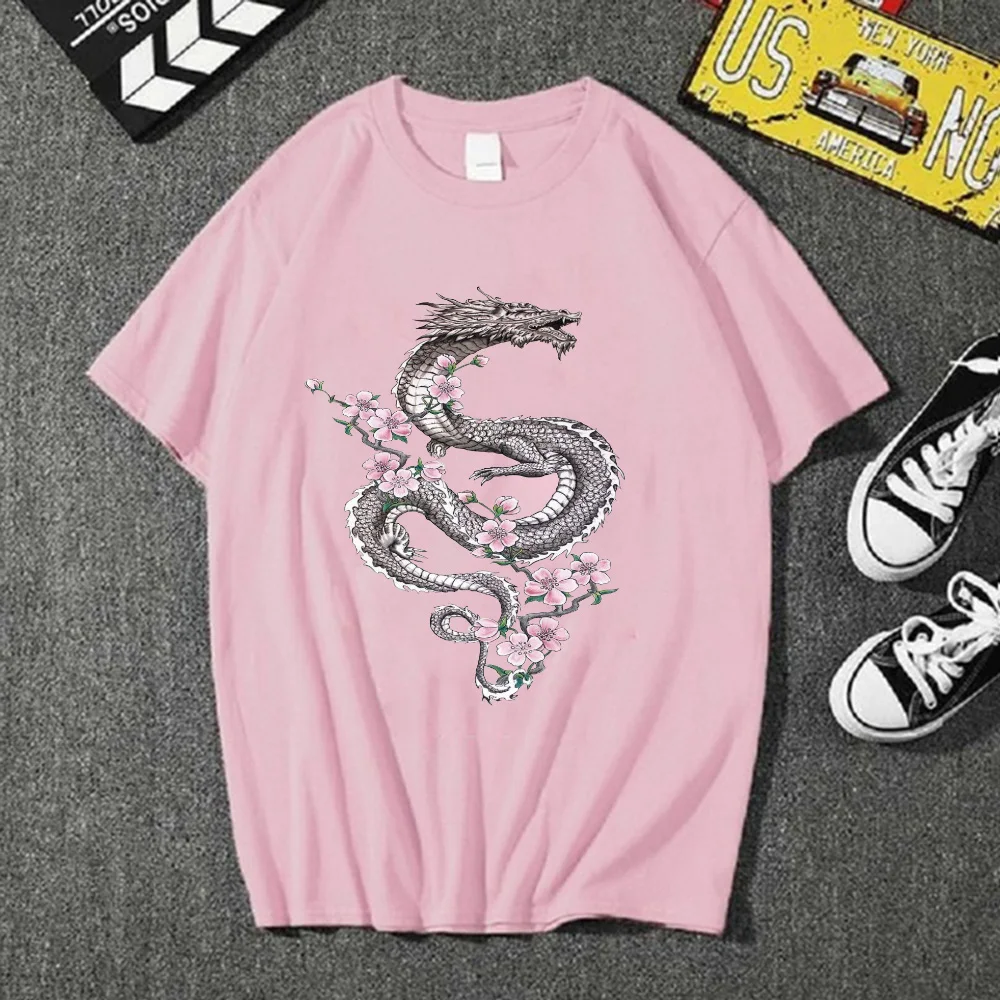

Uniex Anime Dragon Short Sleeve O-neck Loose Print Anime T-shirt