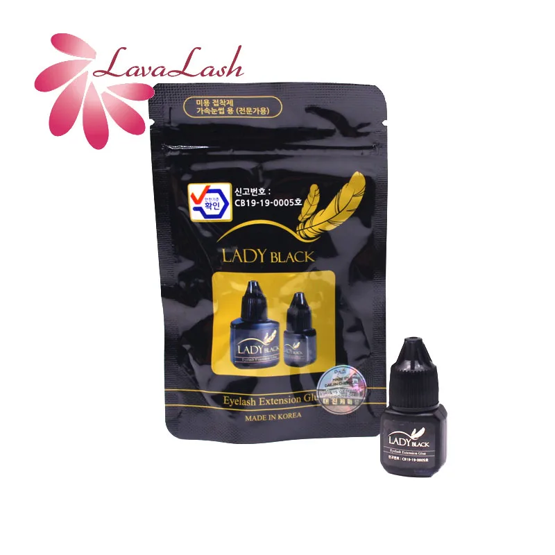 

5ml Korea Lady Black Glue for Eyelash Extension Fast Drying False Lashes Graft Glue Lasting 6 Weeks Make Up Professional Tools