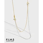 F.I.N.S корейский стиль INS OT пряжки двойной Слои Женская обтягивающая змея цепи S925 стерлингового серебра Цепочки и ожерелья многослойное украшение на шею в Цепочки и ожерелья