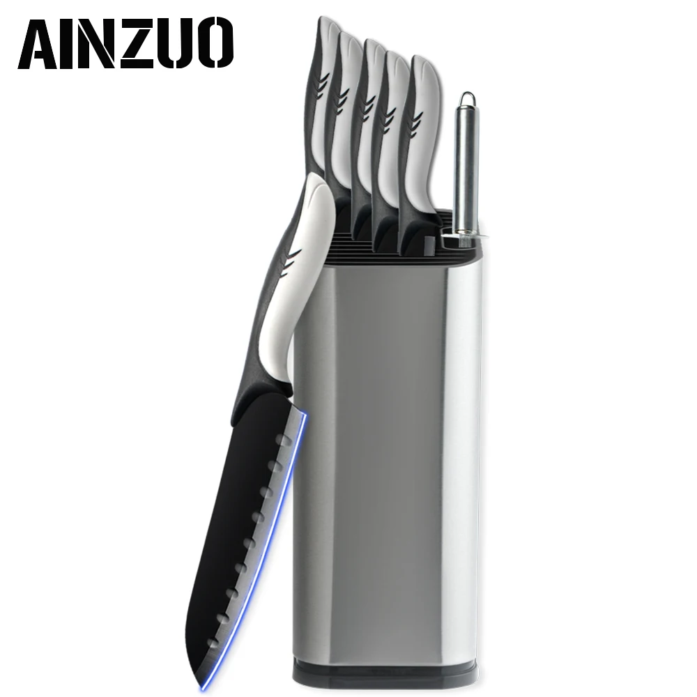 AINZUO держатель кухонных ножей точилка для из нержавеющей стали черная фруктовая
