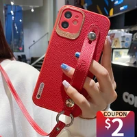 musubo luxury wristband case for iphone 12 mini 11 pro max xr xsmax xr se2 6 7 8 plus coque shockproof pu leather phone cover