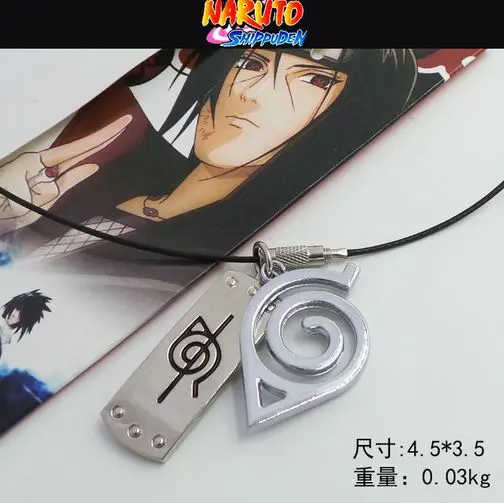 Necklace Lady Classic Anime Peripheral Naruto Leaf Logo Keychain Pendant Men's Gift long necklace boyfriend gift |