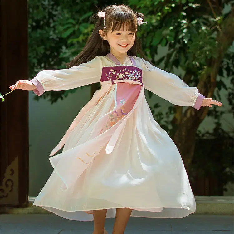 

Menghu original girl's Hanfu autumn improved Ru skirt children's ancient dress