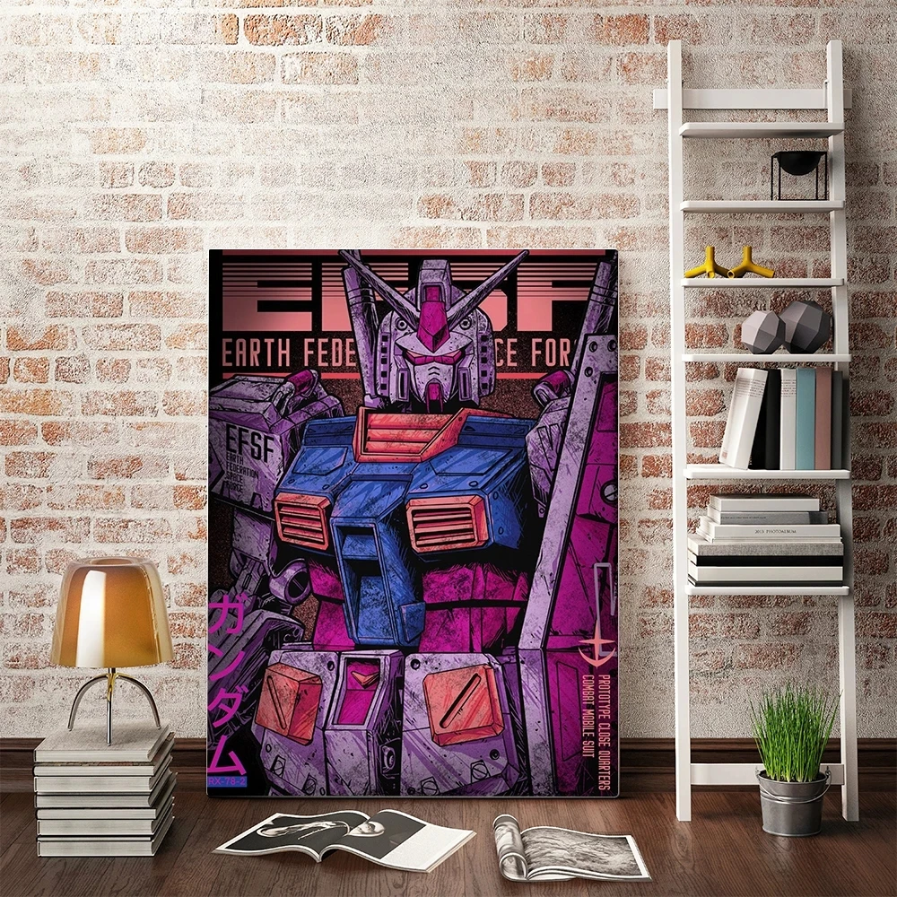 Настенная Картина на холсте Gundam ВИНТАЖНЫЙ ПЛАКАТ модульные картины мейка