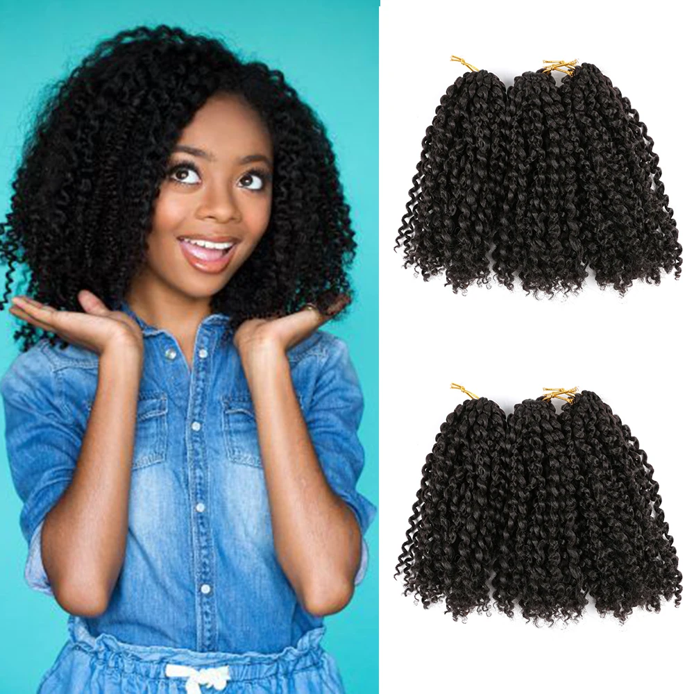 

Natifah Synthetic Crochet Braiding Hair Extensions Afro Curly Passion Twist Braids Marlybob Nu Locs Crochet Braiding Ombre Hair