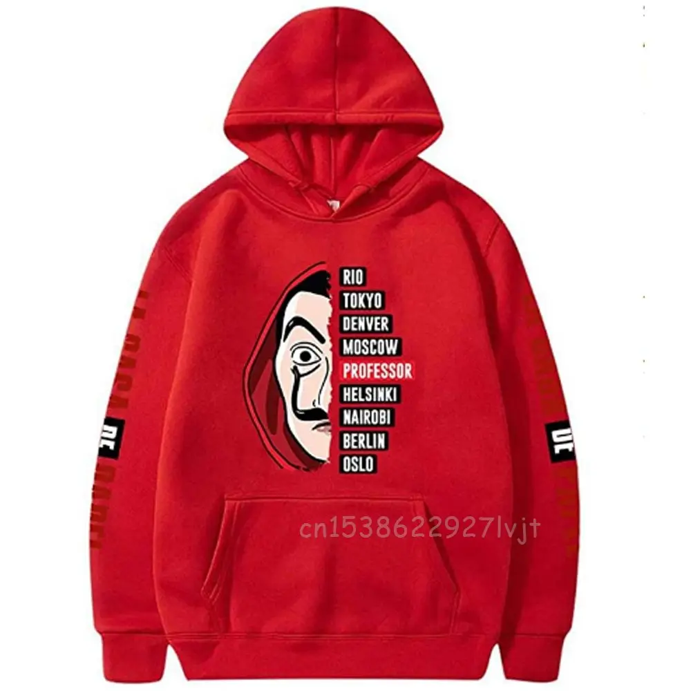 la casa de papel women men women men unisex hoodies sweatshirts tv show money heist novelty paper house hoodie free global shipping