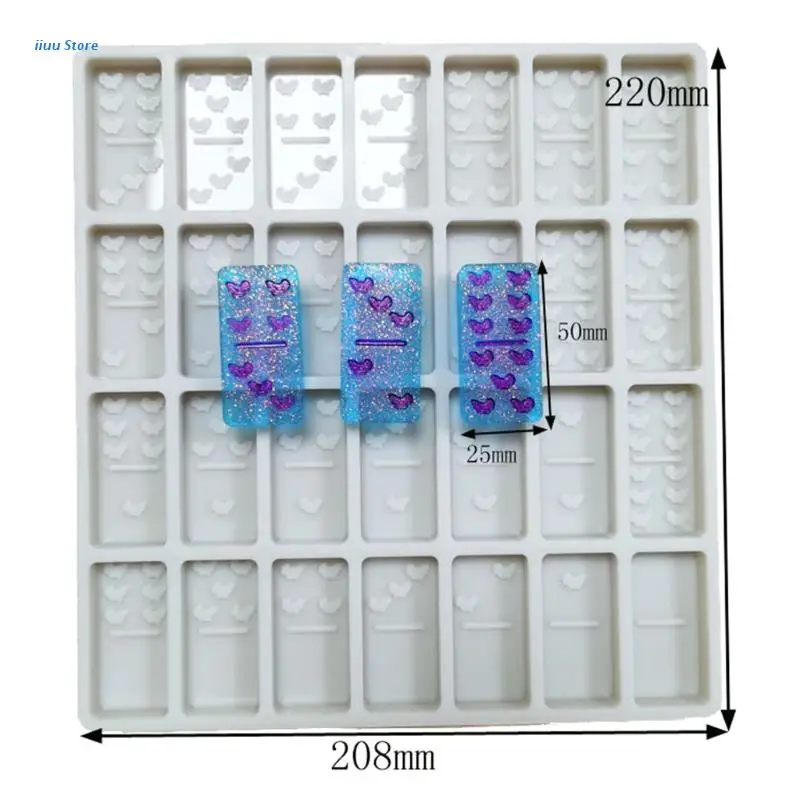 

3D Fondant Dominoes Shape Chocolate Candy Molds Polymer Craft Art DIY Molds Home