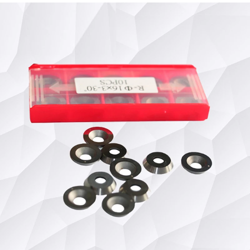 

10pcs/Set 30 Degree Round Carbide Cutters Durable Saw Blades 16mm Diameter Inserts For Wood Cutting Turning Tools