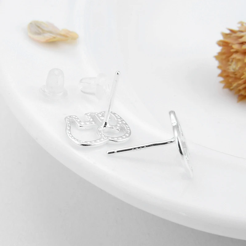 Подлинное серебро 925 пробы серьги с животными слоны маленькие серьги-гвоздики