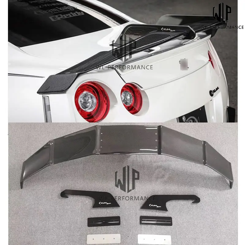 GTR R35 Автогонки высокое качество карбоновое волокно заднее крыло спойлер