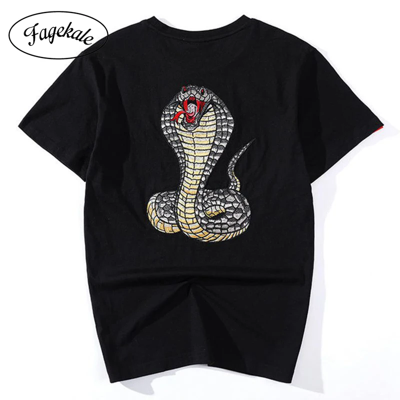 Мужская хлопковая футболка с коротким рукавом свободная в китайском стиле