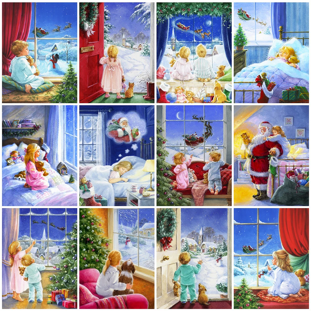 

Christmas 5D Diy Diamond Painting Cartoon Rhinestone Art Diamond Embroidery Kid Handmade Gifts Winter Home Decorations