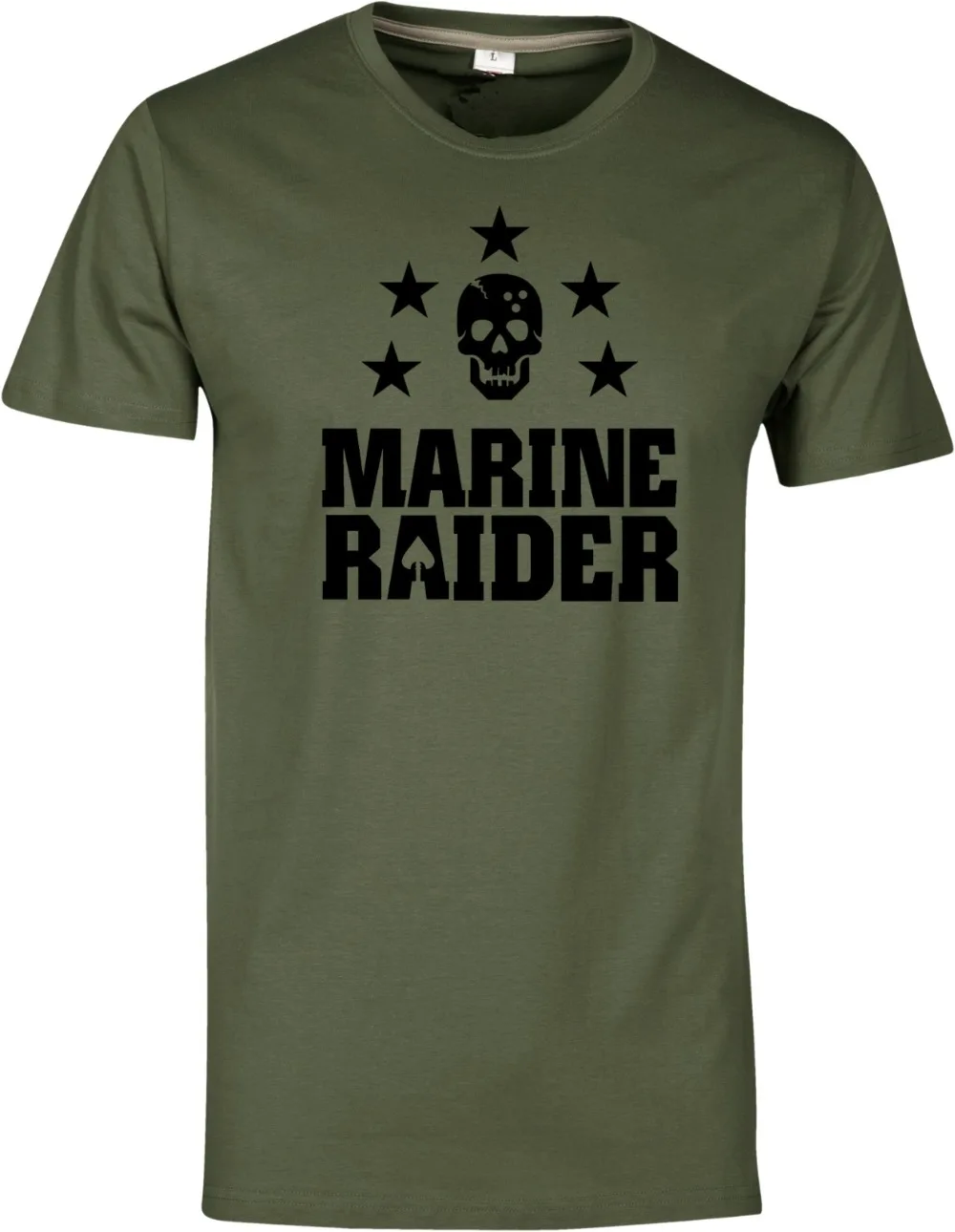 Футболка в стиле милитари Страйкбольное морской Raider Marsoc черепа звезды брендовая