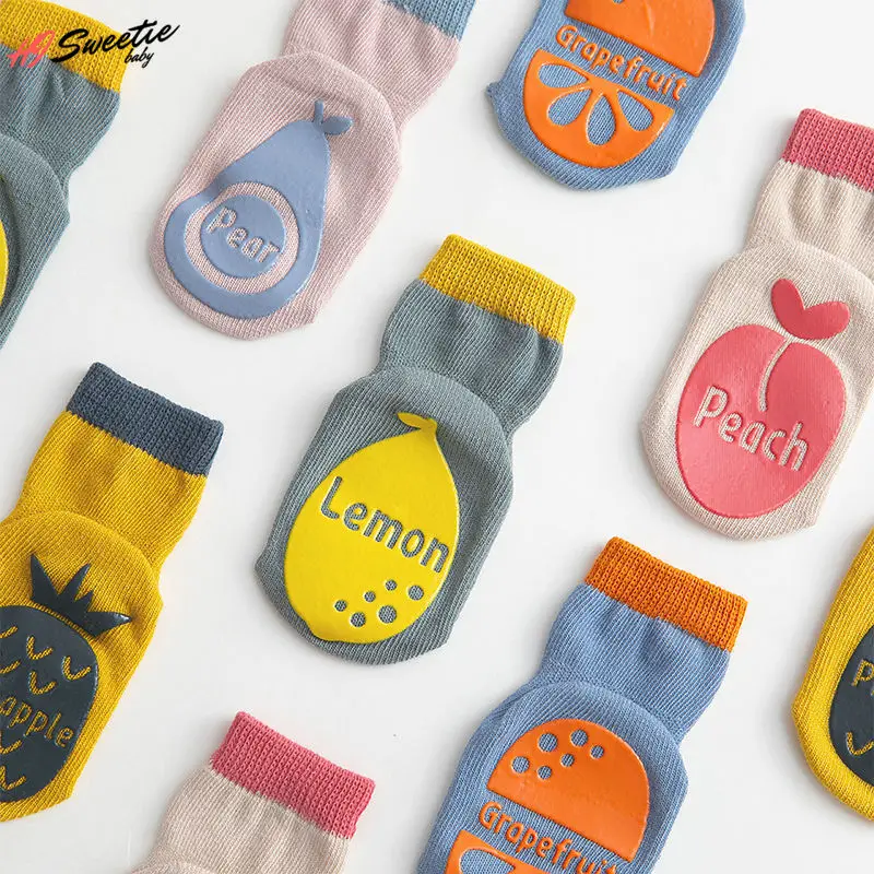 Calcetines antideslizantes con dibujos animados para beb&eacute; reci&eacute;n nacido, medias para ni&ntilde;os de 9 a 16cm de longitud del pie de 0 a 5 a&ntilde;os, calcetines de suelo para ni&ntilde;os y ni&ntilde;as-5