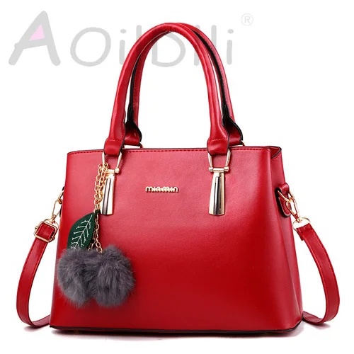 

Women's Bag Fashion Ladies Shoulder Bag Female Luxury Handbag Colorful Hairball Large Capacity Women Messenger Bags