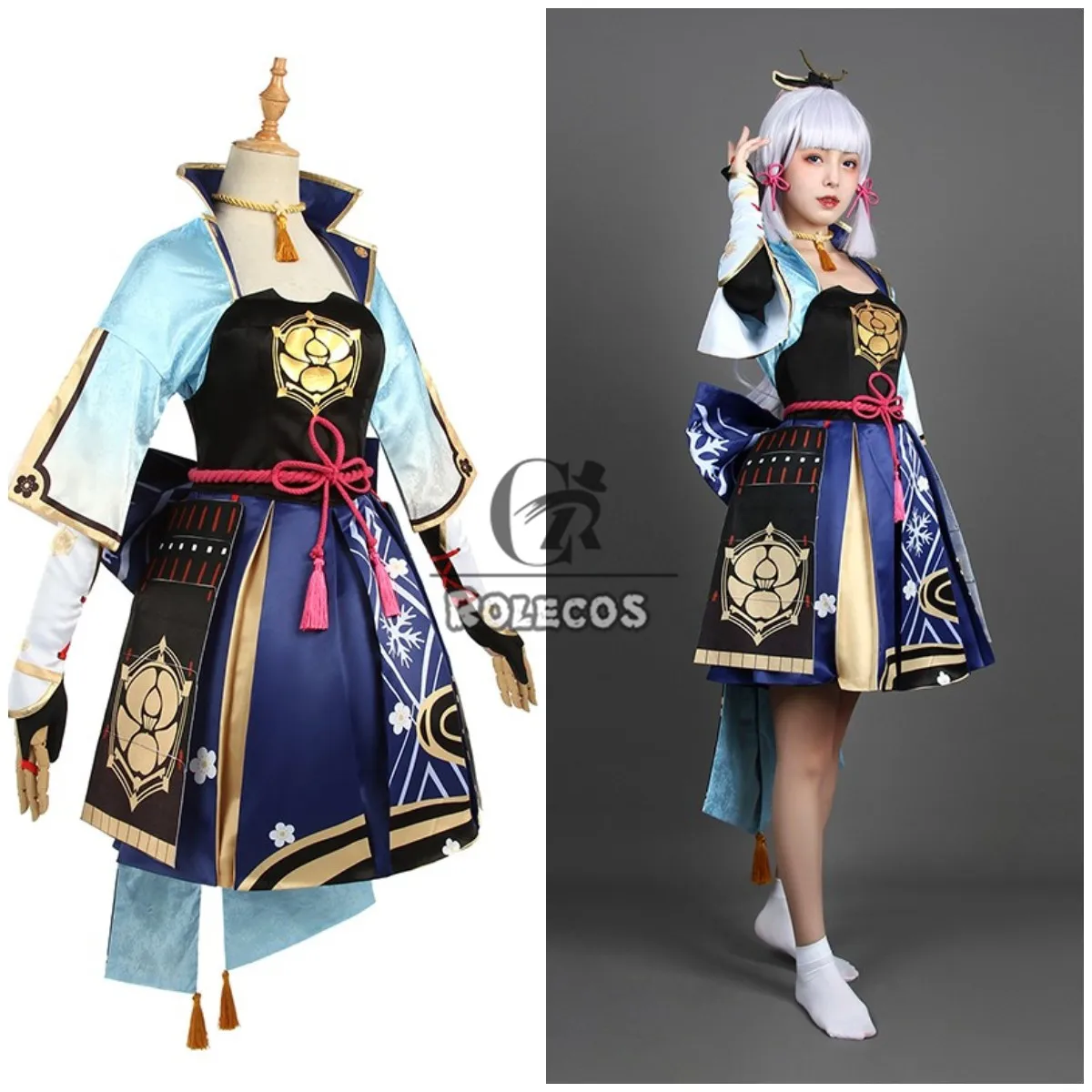 ROLECOS Genshin Impact Kamisato Ayaka костюм для косплея из игры наряд женщин вечерние