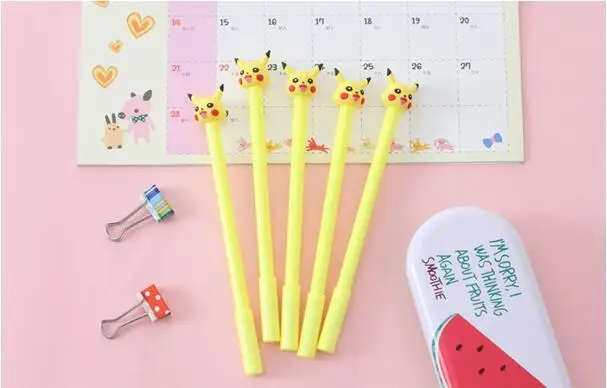 1 шт. Lytwtw корейские канцелярские принадлежности милый мультфильм Kawaii Пикачу кошка гелевая ручка школьные принадлежности офисные ручки подарок эльф