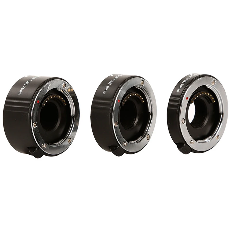 Макро AF металлическая удлинительная трубка набор Авто фокус ttl экспозиция 10 мм 16