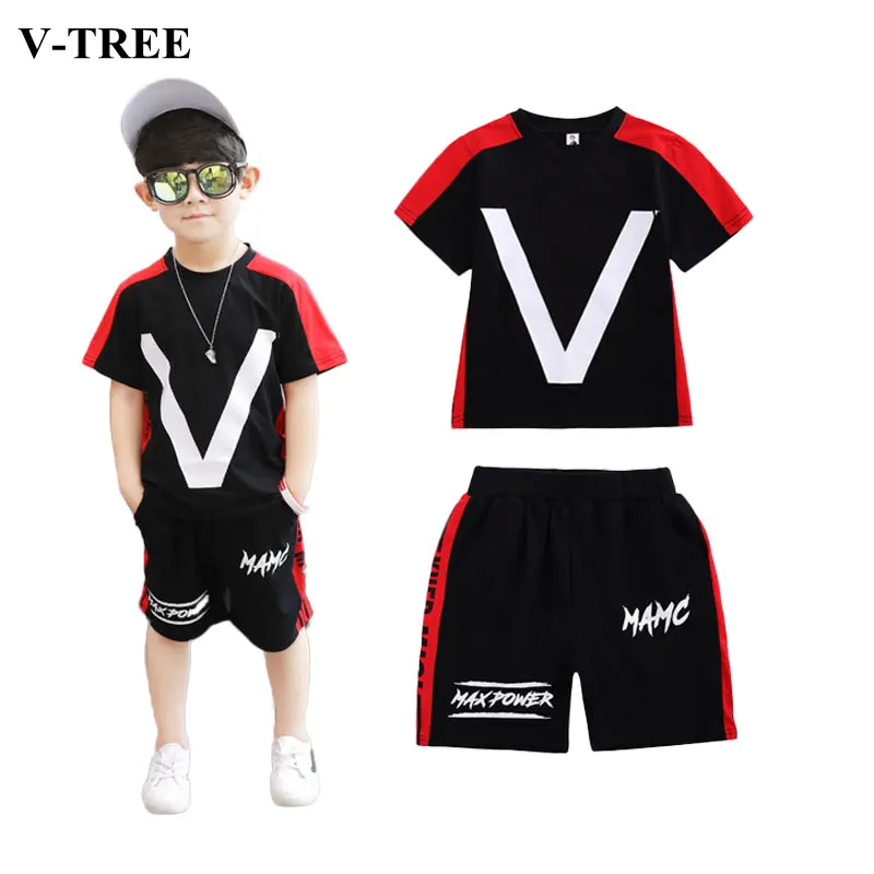 

Summer Children's Clothing Sets Fashion Boy Sports Suit 2020 Short-sleeved T-shirt+shorts Clothes Sets Casual Teenager Outfits