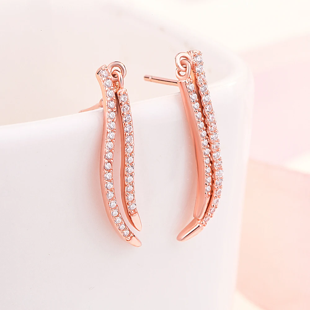 Женские длинные серьги из серебра 100% пробы с двумя искусственными камнями |