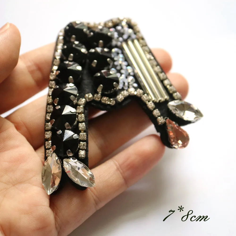 1 шт. черные вышитые бусины-нашивки с буквами для одежды | Дом и сад