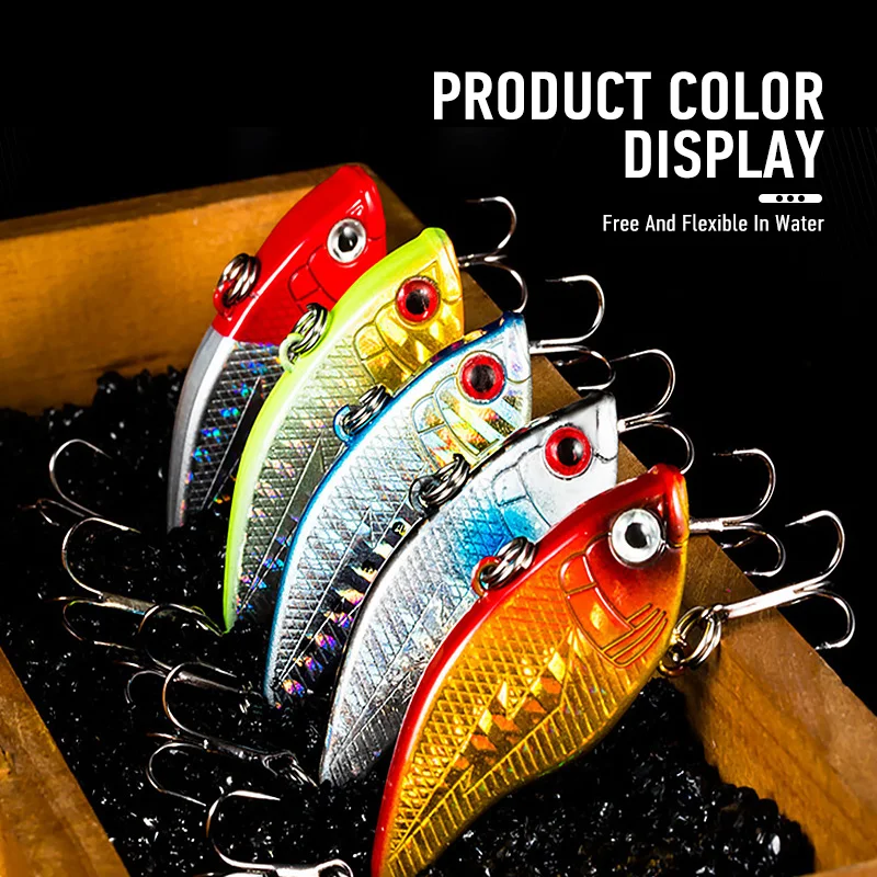 

Ardea Hard Baits 1Pcs Sinking Minnow Fishing Lure 50mm/10.2g Metal Jig Vib Artificial Wobbler Pike Carp Perch Winter Ice Tackle