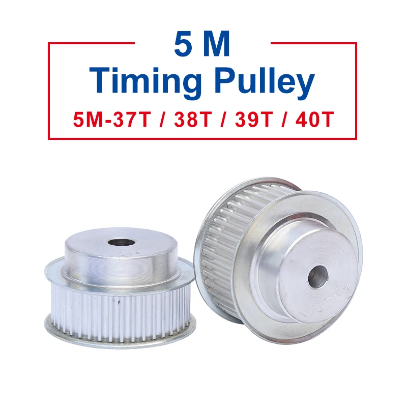 

Timing Pulley 5M-37T/38T/39T/40T Aluminum Material Belt Pulley Process Hole 10 mm Width 21/27mm For Width 20/25 mm Timing Belt