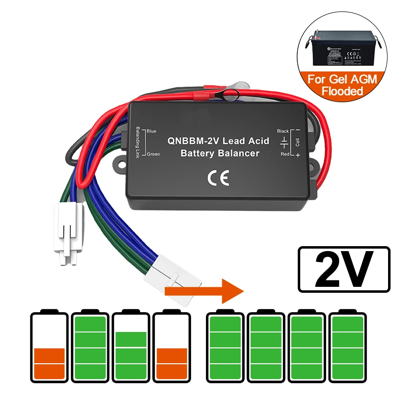 

QNBBM 2V Lead Acid Battery Equalizer Capacitor Balancer Anti Sulfuration Vulcanization and Anti-Corrossion