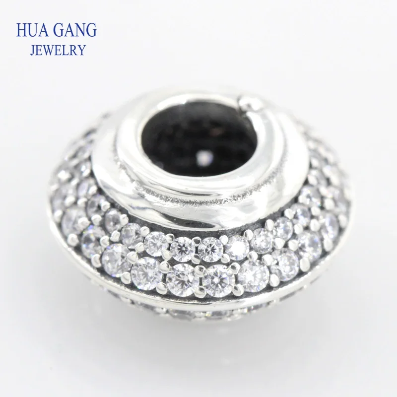 

Authentic 925 Sterling Silver 2019 Summer Beads DIY Sparkling Pave Charm Original JewelryFits Pandora Charms Bracelet