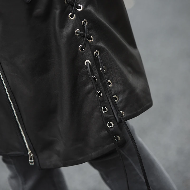 

JCHB 2021 dress genuine leather new winter women's entrance detachable mid-length sheepskin leather dress leather clothing