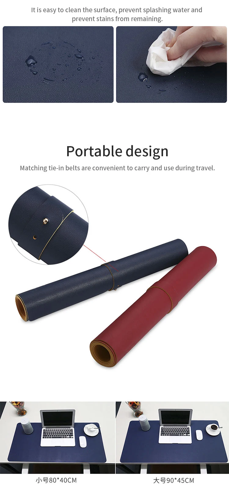 

Large Size Mouse Pad Desk Mat Mouse Pad New Waterproof PU Leather Mouse Mat Gamer Mause Carpet PC Desk Mat Keyboard Mouse Pad