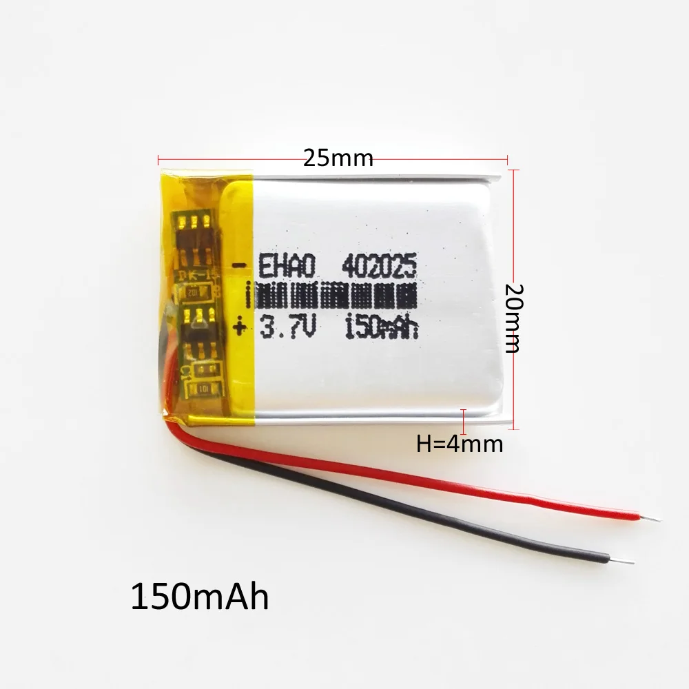 Лот 10 шт 3 7 V 150mAh литий полимерная LiPo аккумуляторная батарея для Mp3 GPS bluetooth
