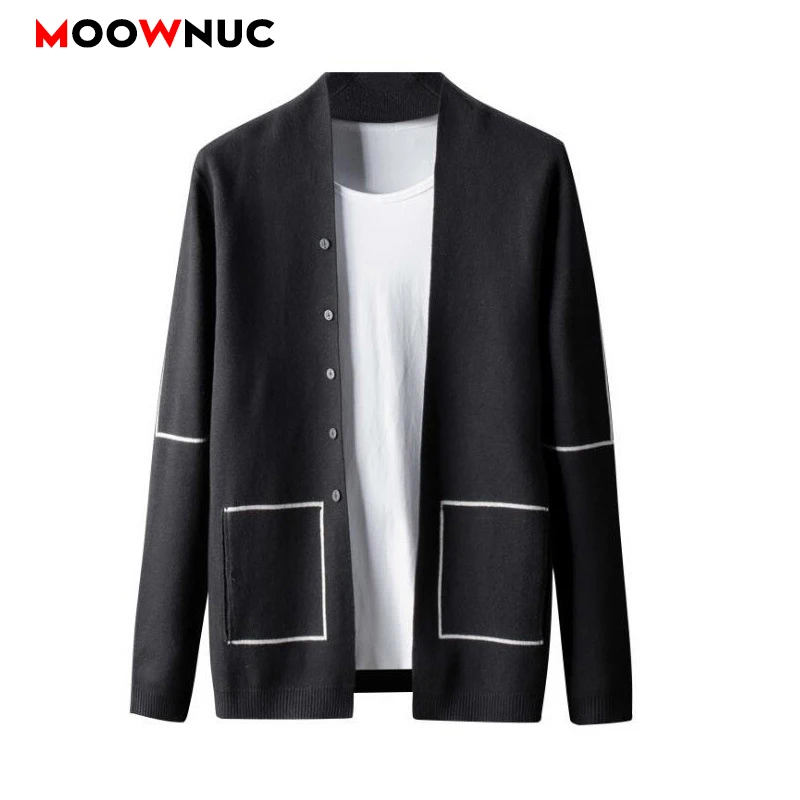 Мужской кардиган с длинным рукавом модный весенний свитер в стиле смарт-кэжуал