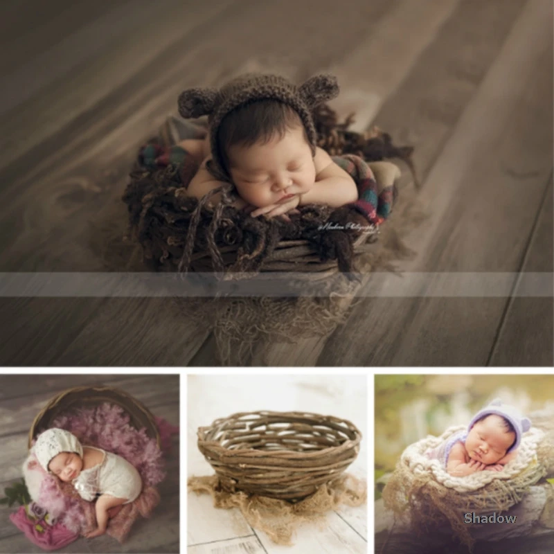 Реквизит для фотосъемки новорожденных натуральный ротанг ребенок позирует в