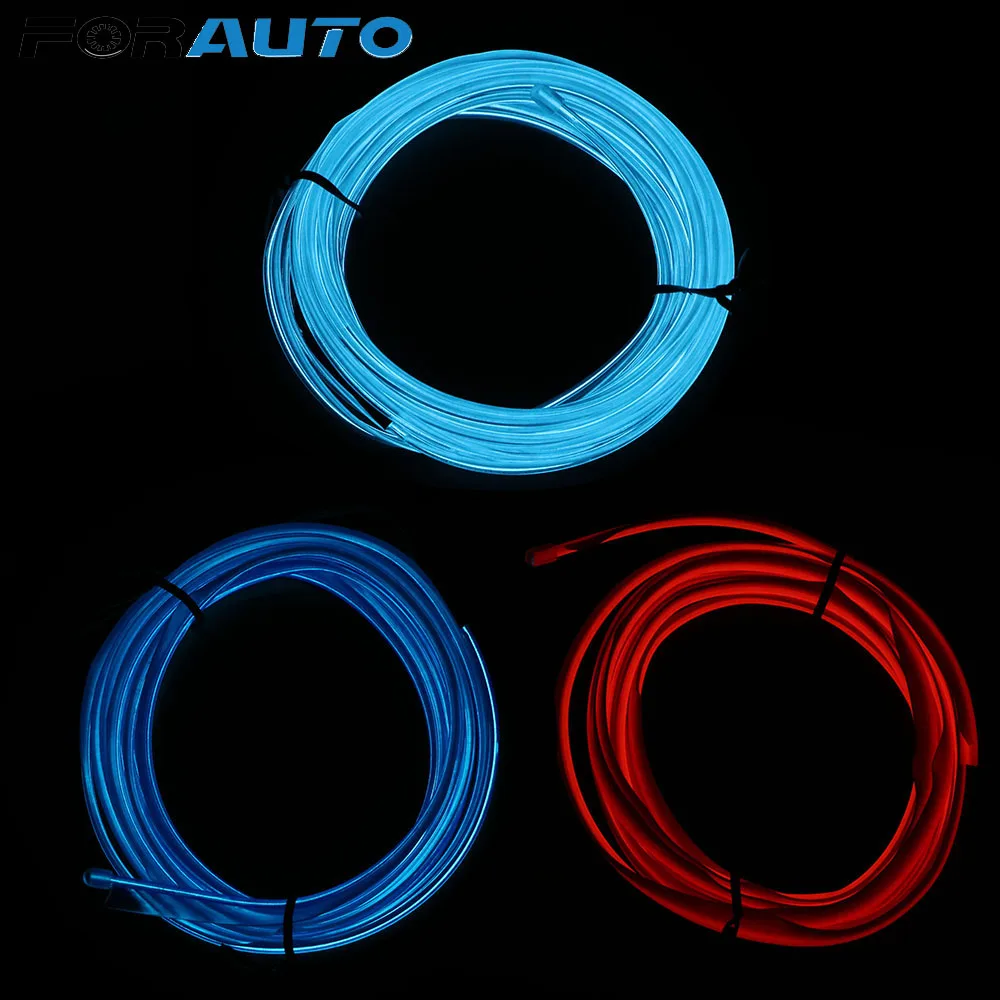 FORAUTO 2 м автомобиля EL провода светильник полоски декоративные светодиодные лампы