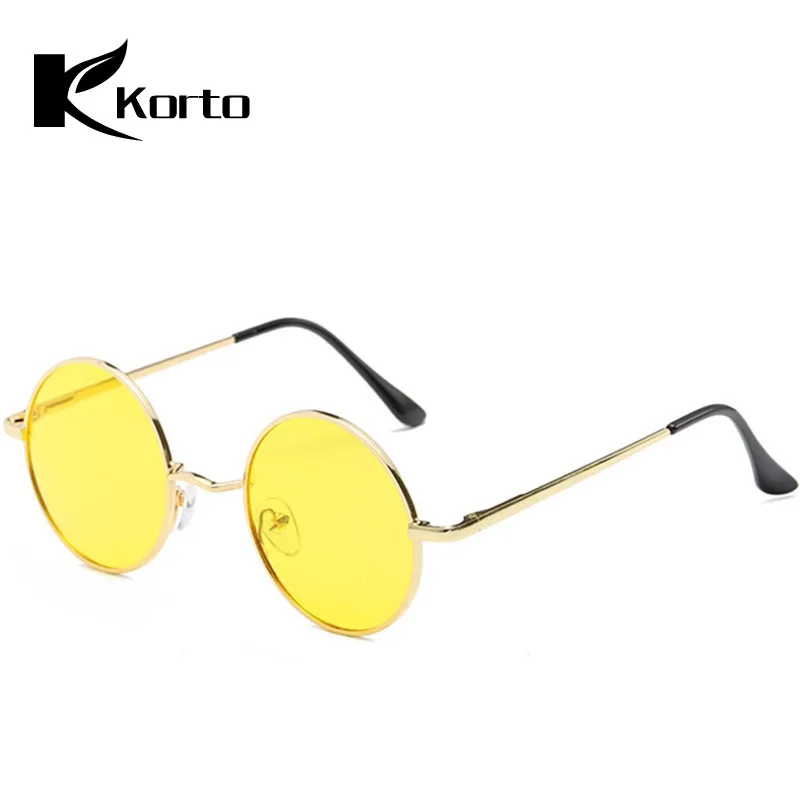 Мужские Винтажные Солнцезащитные очки с поляризационными линзами John Lennon круглые