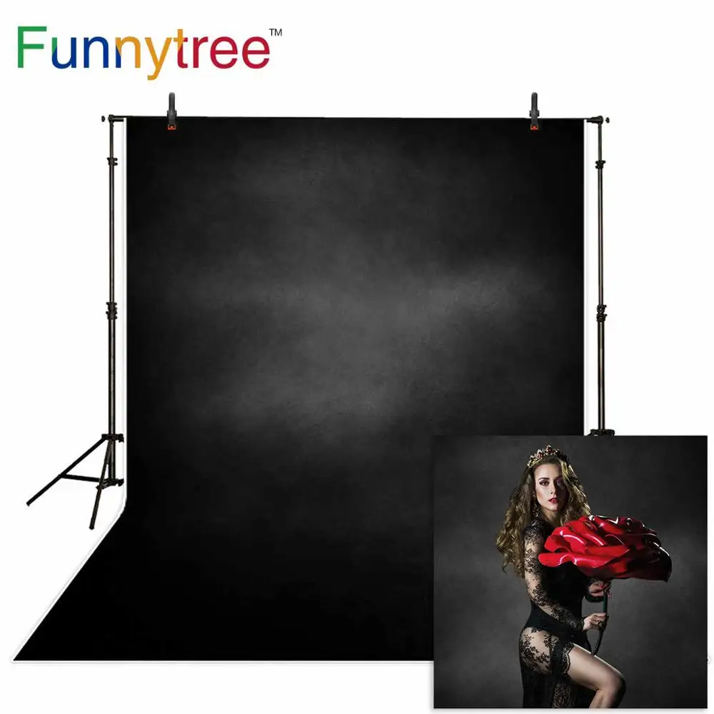 Funnytree фон для фотосъемки с изображением сплошной цвет серый черный старый мастер
