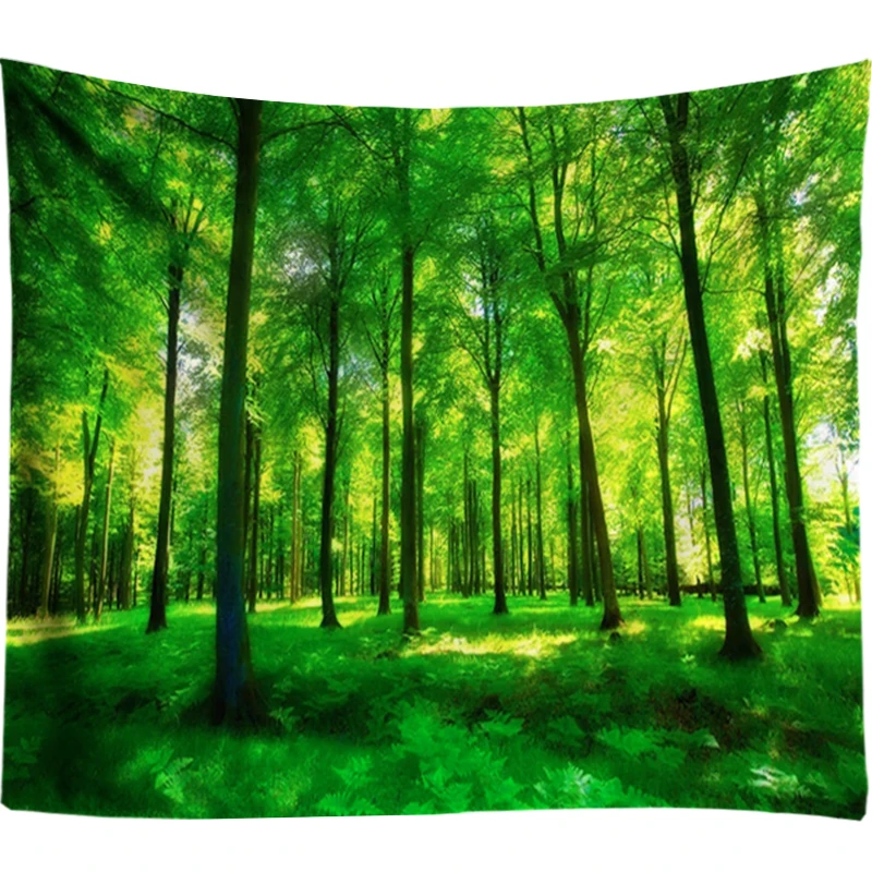 Солнечный лес гобелен для гостиной с мандалой настенный в стиле хиппи