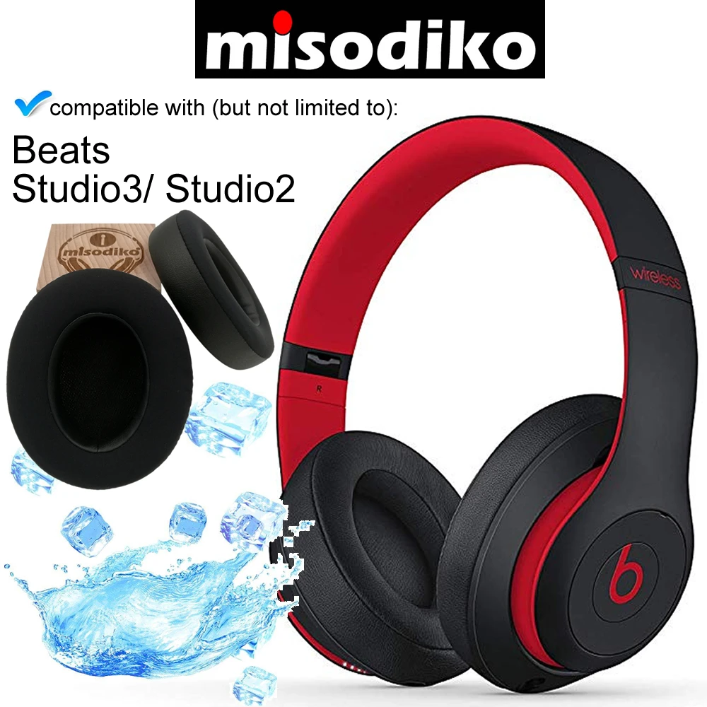 Misodiko [обновленный охлаждающий гель] Сменные амбушюры для Beats Studio 3, студийные 2,0 Накладные наушники, ремонтные амбушюры