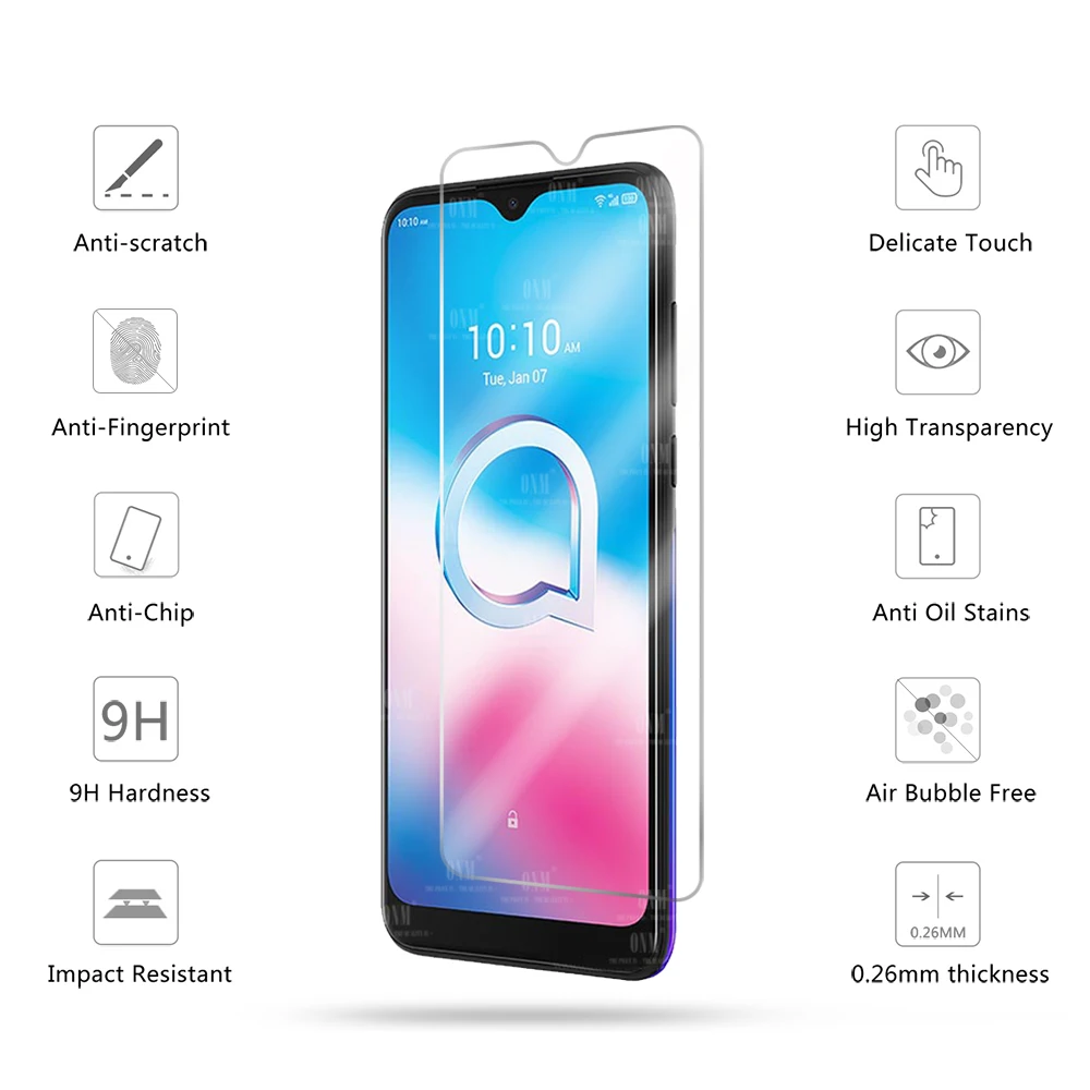 2 шт Alcatel 3L 2020 закаленное стекло для Защита экрана Защитная стеклянная пленка |