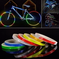 1cmx8m car safety marking warning tape bicycle rim sticker safety bicycle bicycle reflective sticker