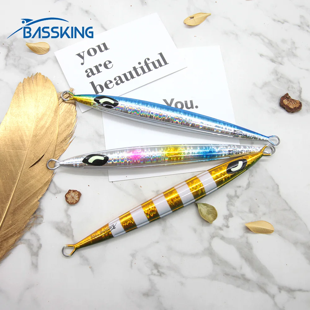 BASSKING Metal Jig Fishing Lure 60g 80g 100g 120g 140g 160g 180g 200g Saltwater Jigging Fishing Bait Isca Artificial Sea Tackle